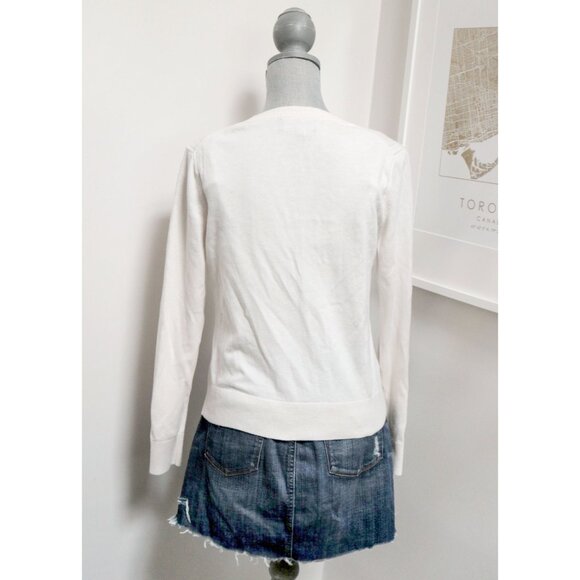 Off-White Basic Cardigan 🍦 BANANA REPUBLIC - Picture 3 of 7